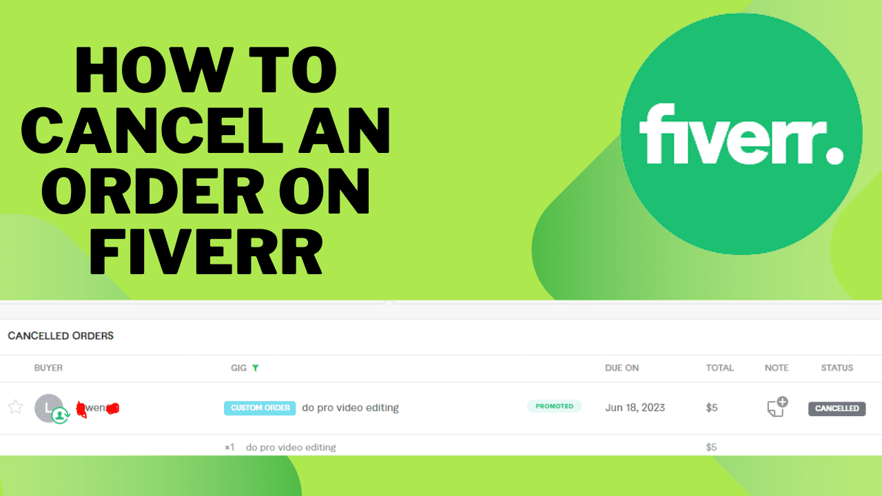 How to Cancel an Order on Fiverr